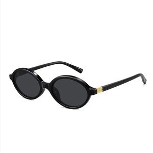 WowSun OVAL Sunnies Sunglasses Black/Gold Women’s OS.